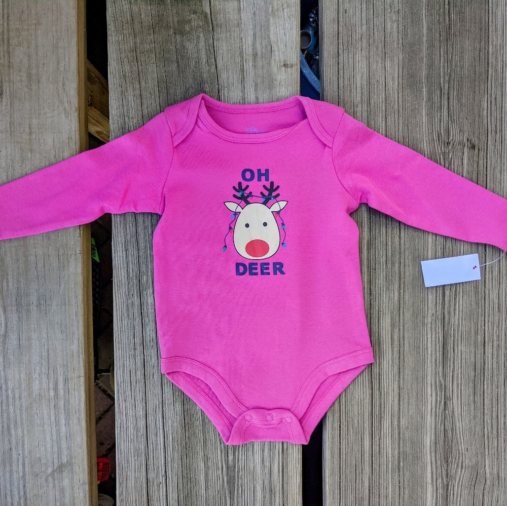 LITTLE WONDERS Holiday Baby Bodysuit 6-9M NWT